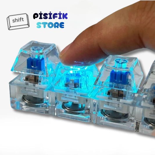 Pisifik Store - Işıklı Şeffaf Klavye Anahtarlık